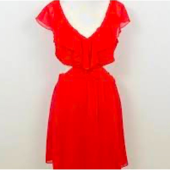 ❤ Little Red Ruffle Dress - Picture 4 of 4